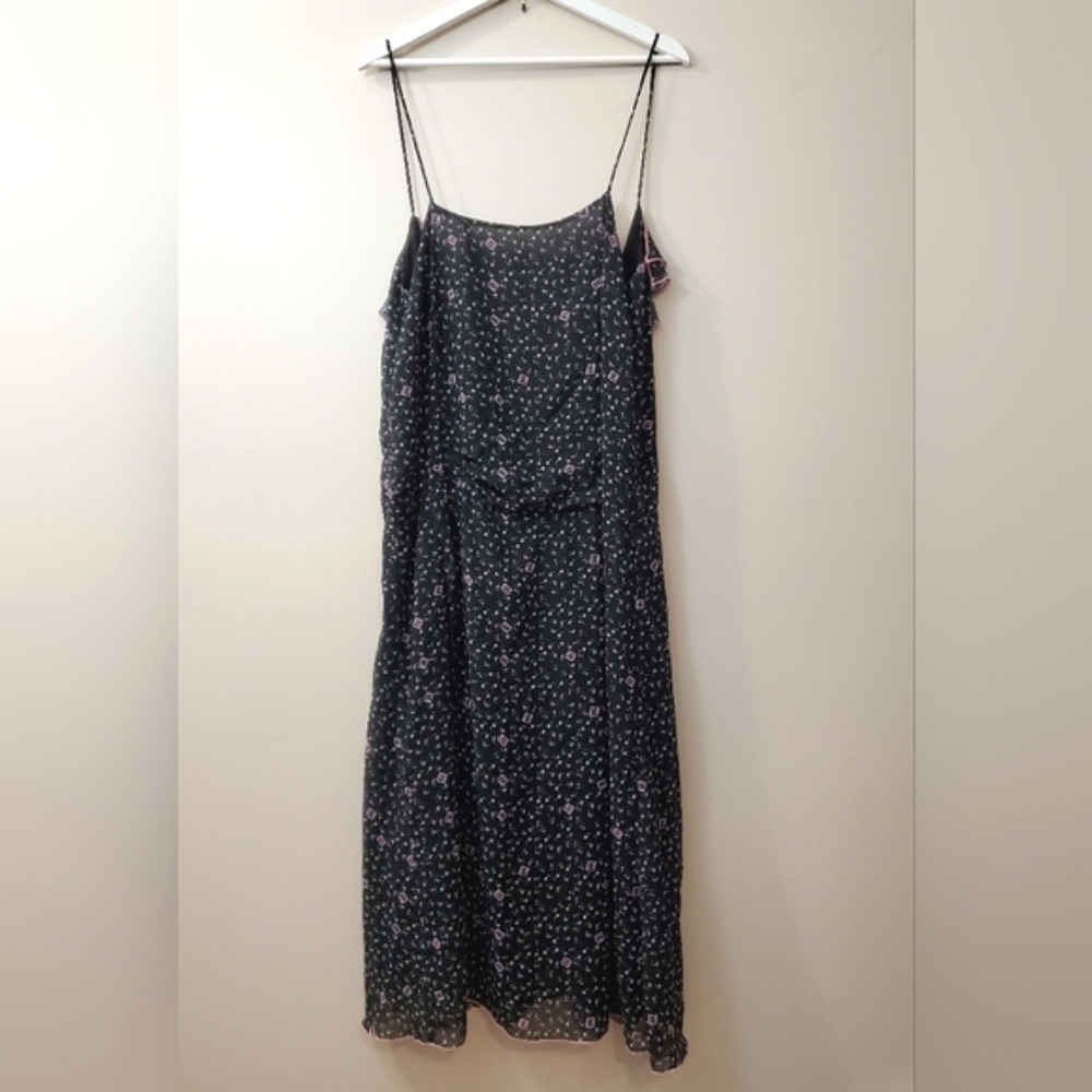 Sandy Liang - "Make Love" C*ondom Floral Print Dress - Size M